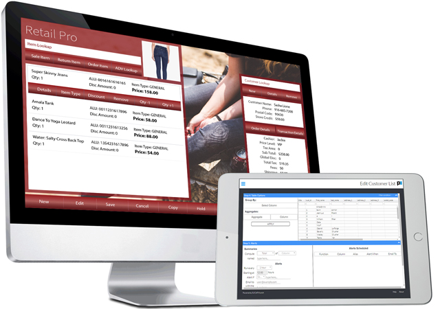 Prism POS in Purple Interface Running on Tablet