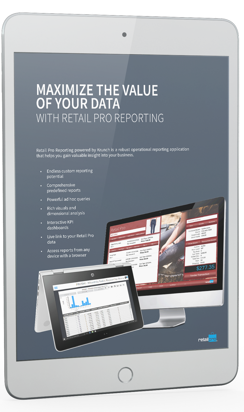iPad pro running a slick Point of Sale software