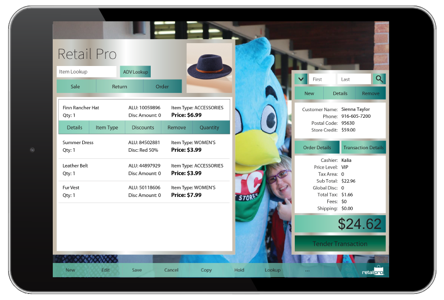 Prism POS Interface Running