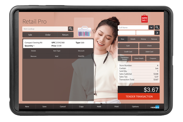 Prism POS Interface Running