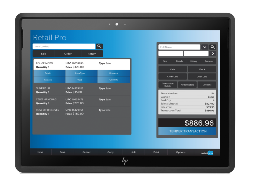 Prism POS Interface Running
