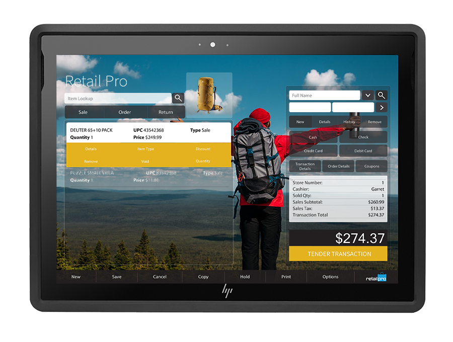 Prism POS Interface Running