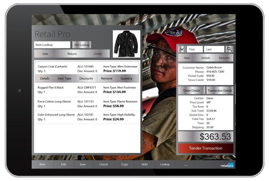 Prism POS Interface Running