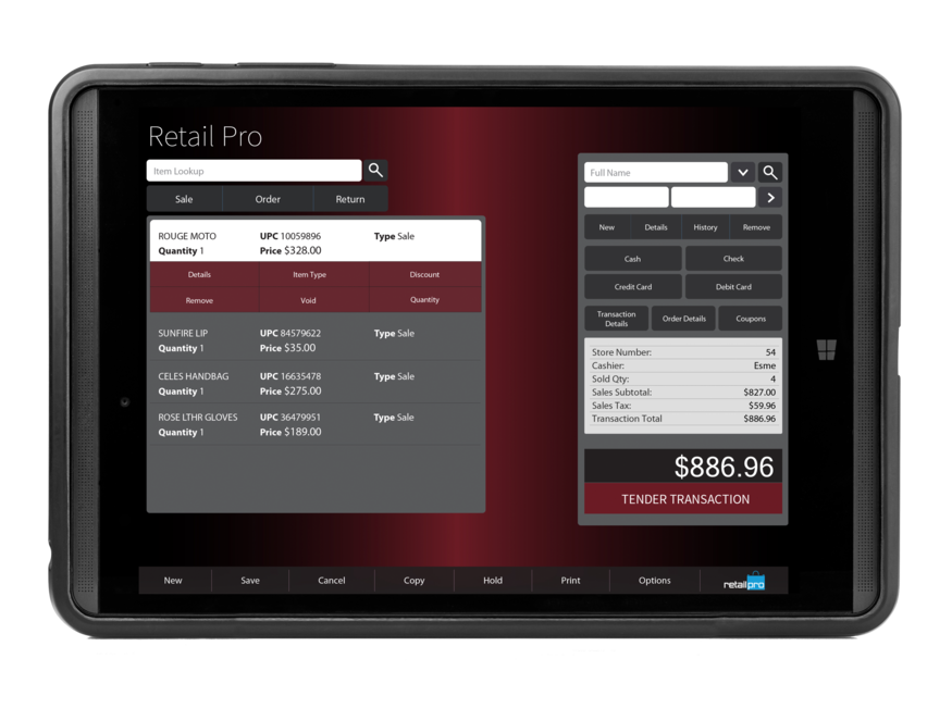 Prism POS Interface Running