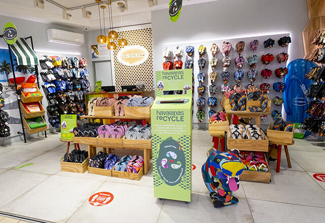 Inside a Havaianas store