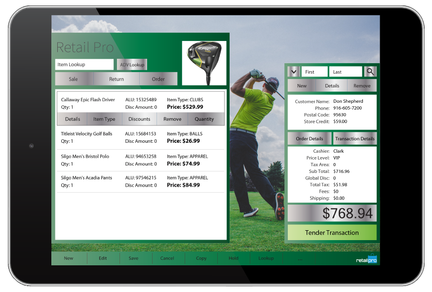 Prism POS Interface Running