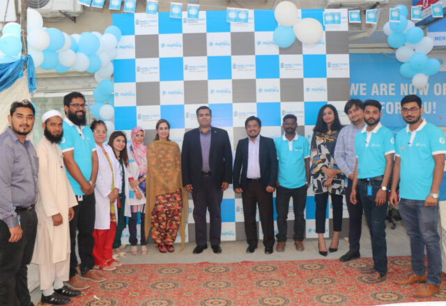 Meri team at store debut