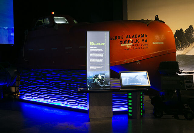 An exhibit at the Navy SEAL Museum