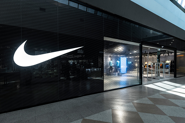 Outside picture of a Nike store