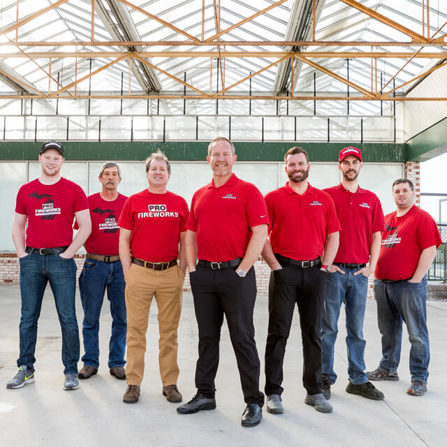 Pro Fireworks employees standing together