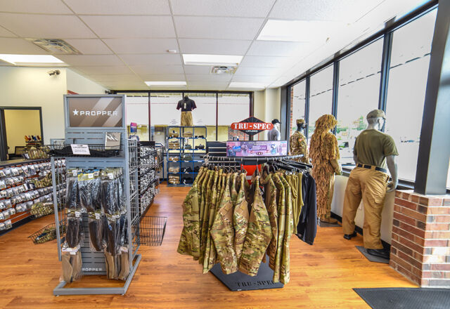 Store merchandise - camoflague clothing