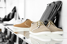 modern-looking shoes on rack
