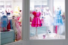 colorful fashion shop window
