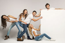 several younjg adults playing together