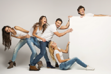 several younjg adults playing together